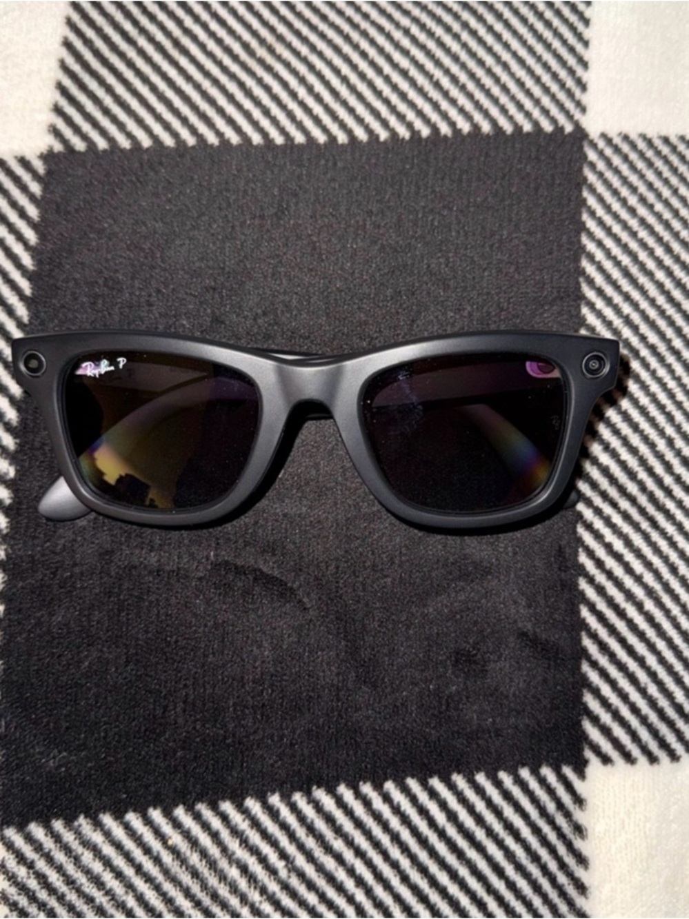 Ray-Ban META Black Polarized Wayfarer Sunglasses